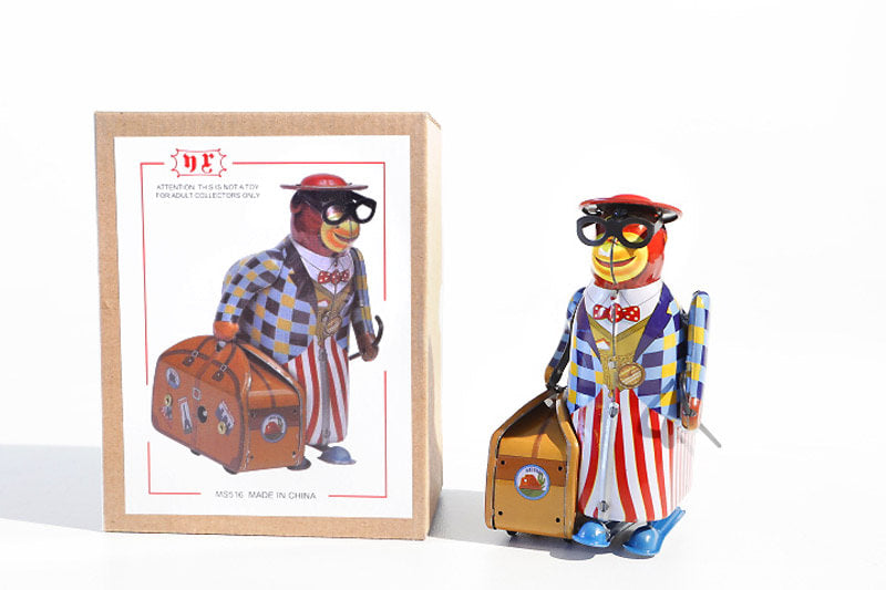 Monkey with Suitcase - Collectable Tin Toy