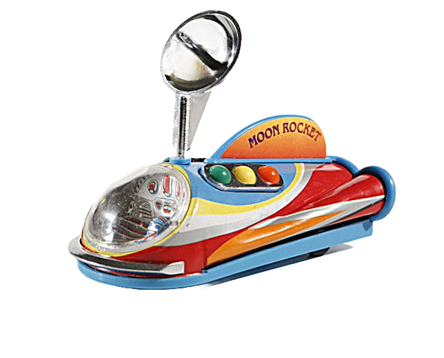 Spaceship Moon Rocket - Collectable Tin Toy
