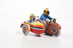 Motorcycle with sidecar tin toy