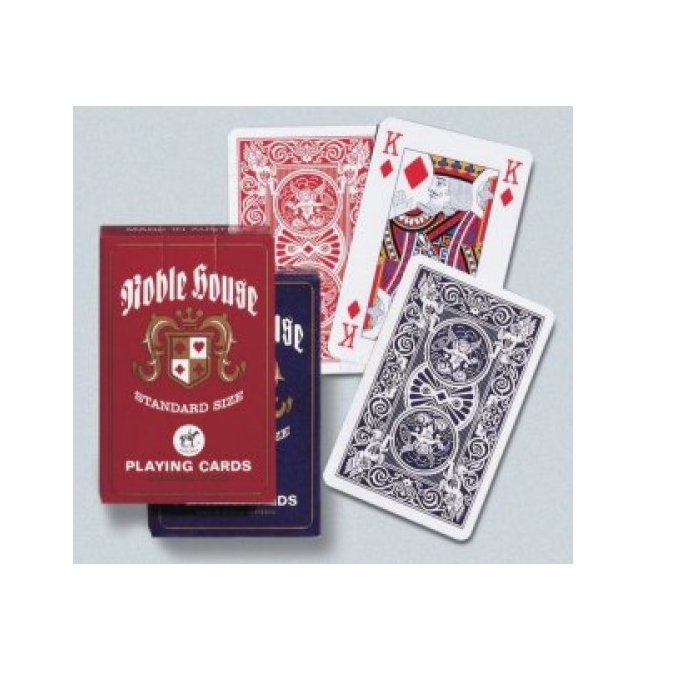 Noble Playing cards with a red or blue deck