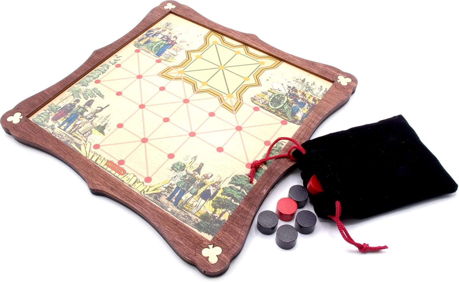 Officers & Sepoys board game with playing pieces and drawstring bag
