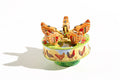 Colourful pecking chickens tin toy