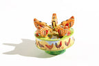 Colourful pecking chickens tin toy