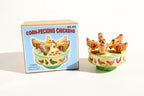 pecking chickens tin toy with packaging