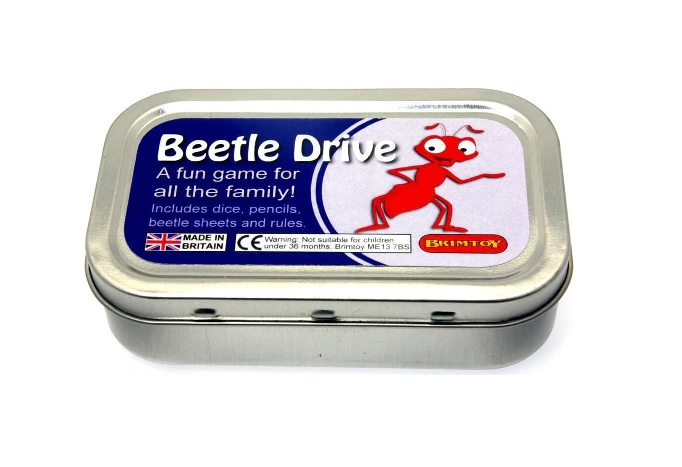 Pocket Beetle drive dice game in a tin