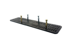 Black leather cribbage board with cribbage pegs