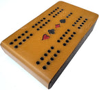 Leather and Mahogany travel cribbage set 