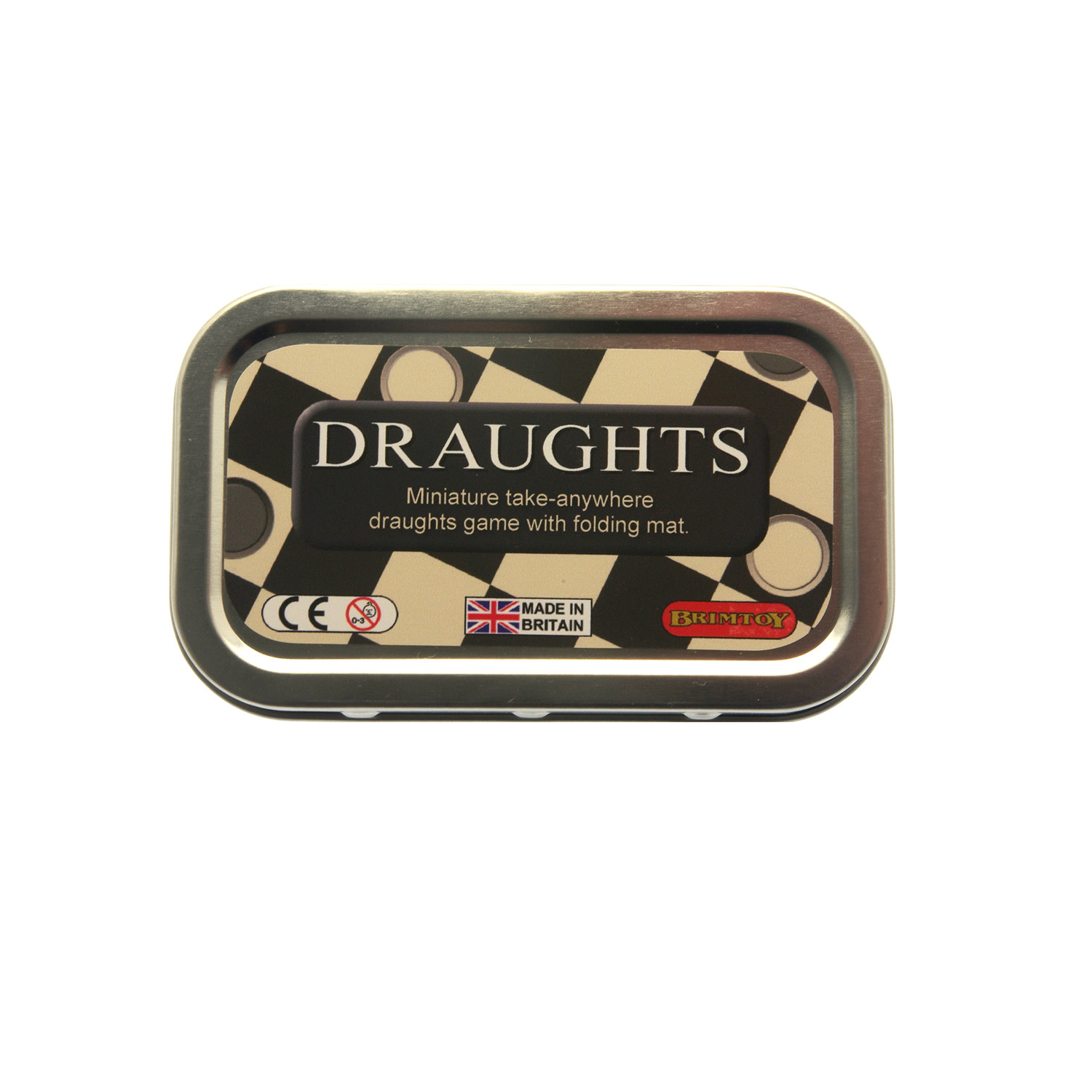 Draughts game in tin