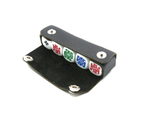 5 poker dice with leather carry case