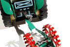 Close up of Potato Harvester tin toy