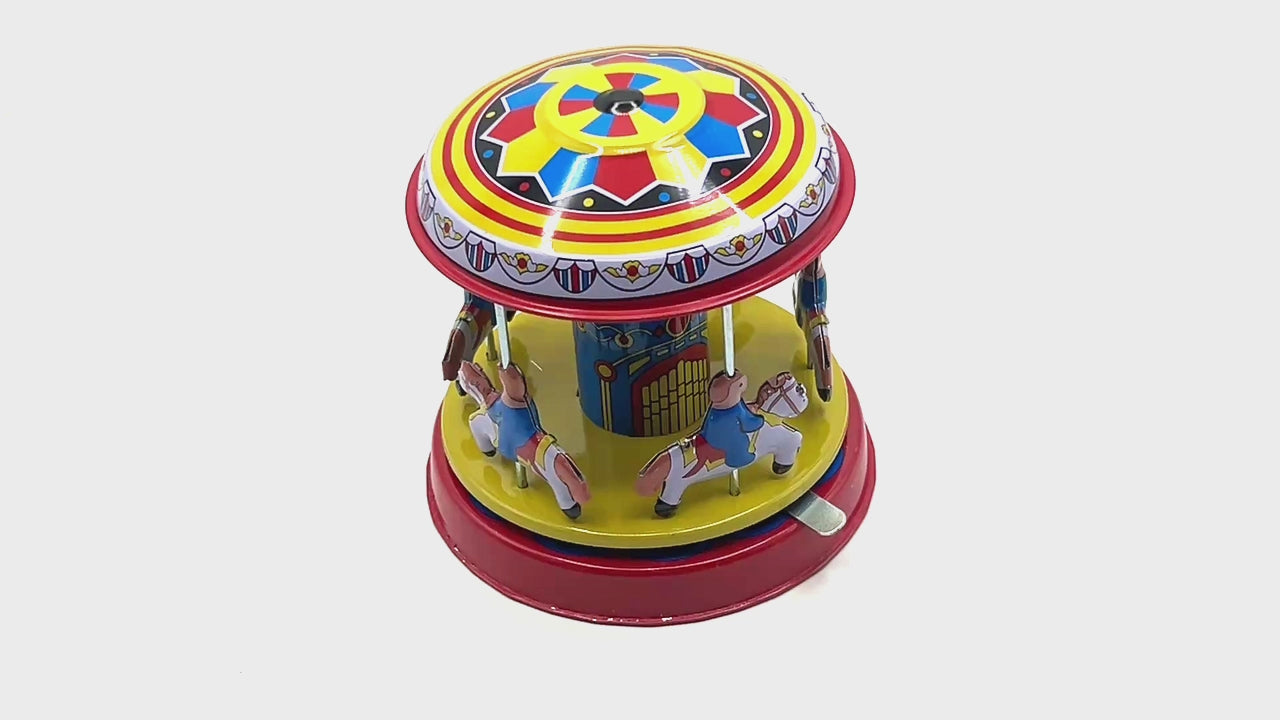 Small Carousel fairground tin toy