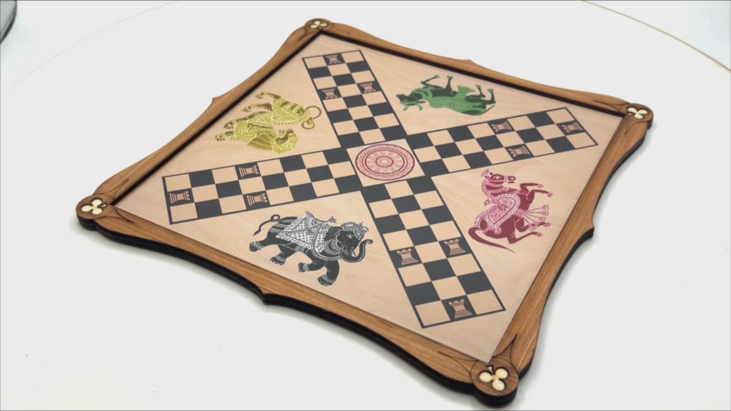 Pachisi wooden board game