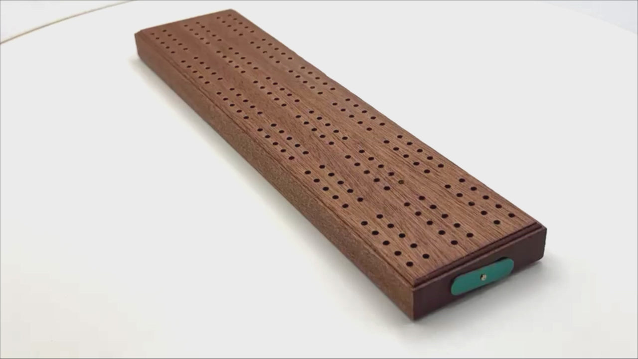 British made 3 track hardwood Cribbage Board
