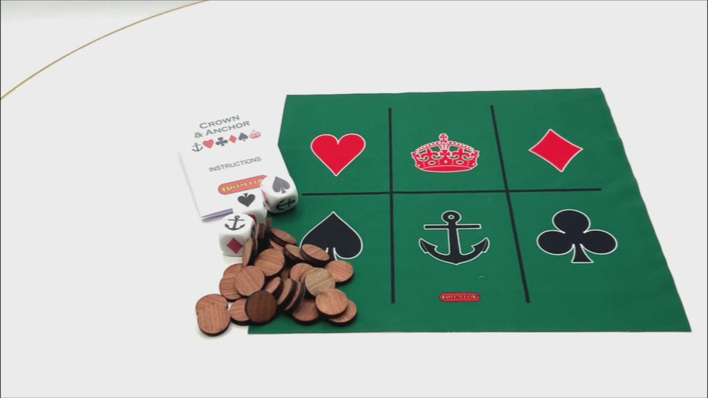 Pocket / Travel Crown and Anchor dice game