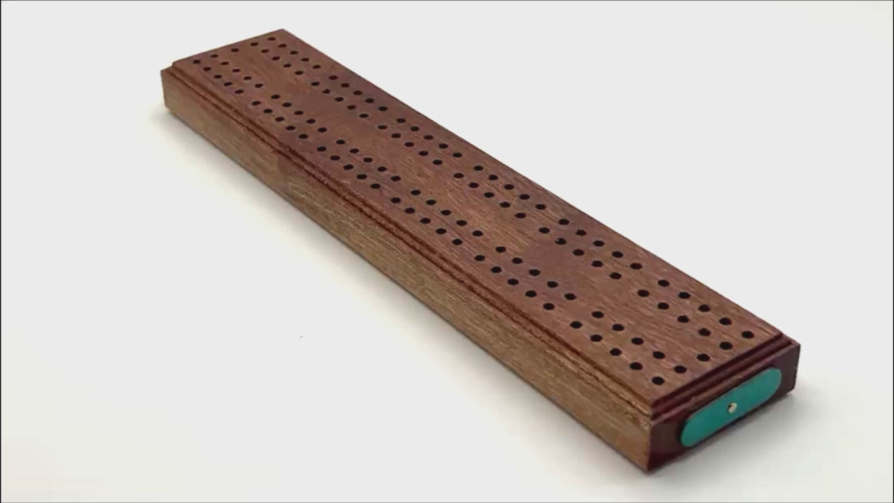 24cm hardwood cribbage board