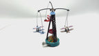 Bi plane carousel fairground tin toy