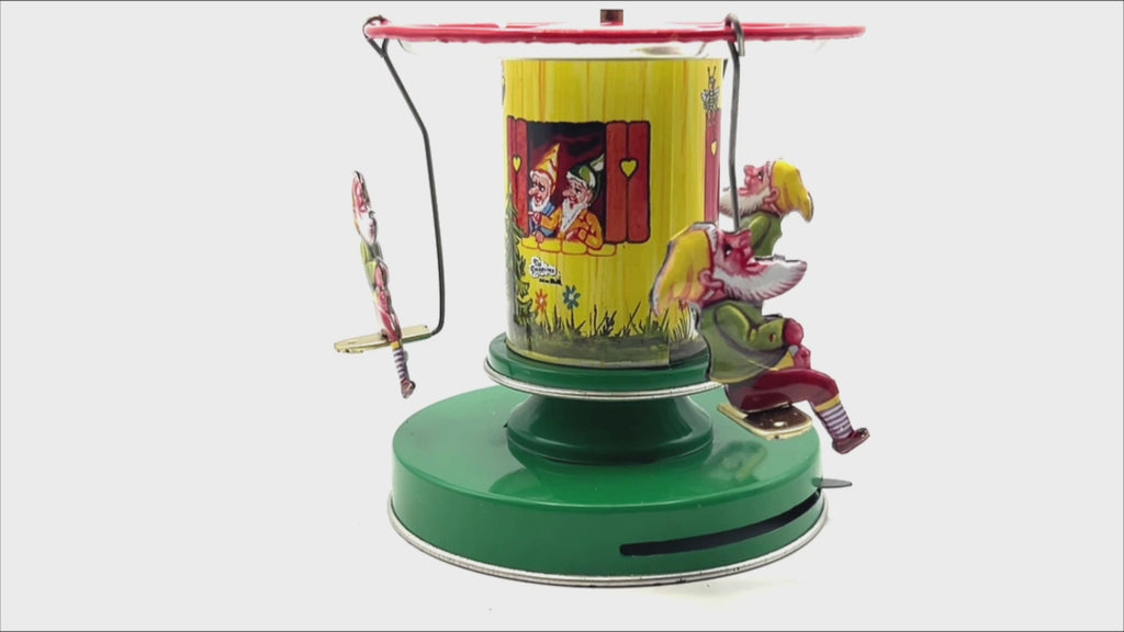 Snow White Carousel fairground tin toy