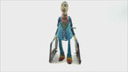 Paya imitation Student with suitcase clockwork toy - Collectable Tin Toy
