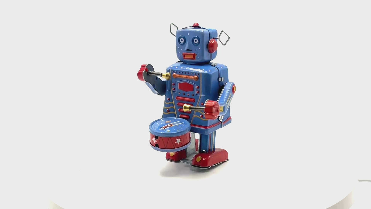 Little drumming robot - Collectable Tin Toy