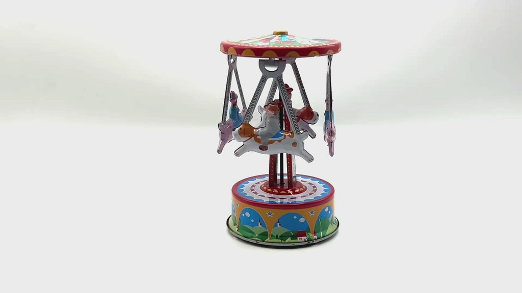 Animal Carousel fairground tin toy