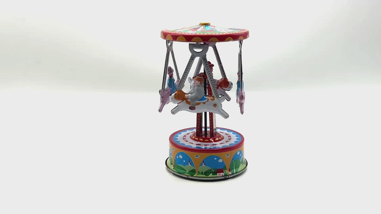 Animal Carousel fairground tin toy