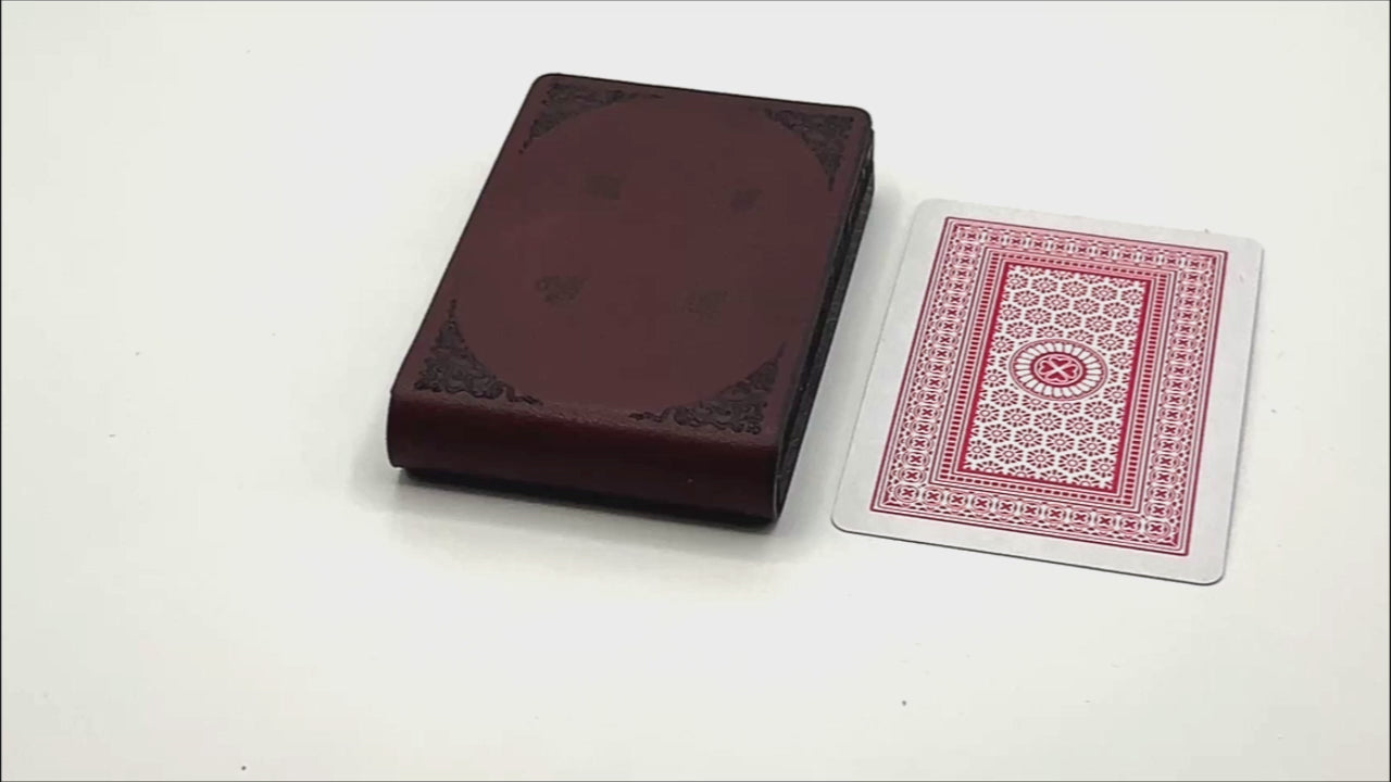 Leather & Mahogany pocket cribbage board