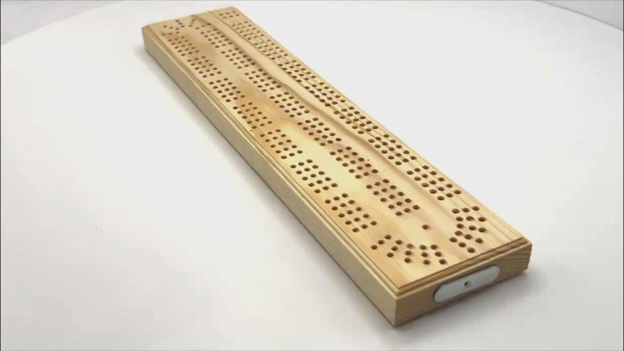 British made continuous 3 track softwood Cribbage Board