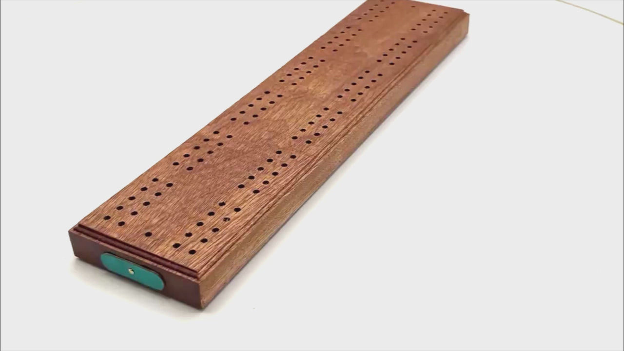 British made 30cm hardwood Cribbage Board