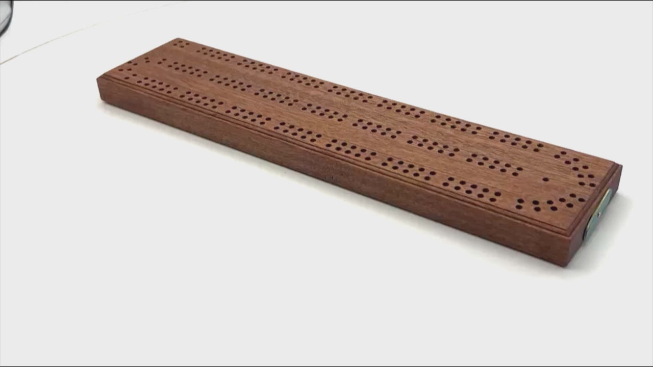 British made continuous 2 track hardwood Cribbage Board