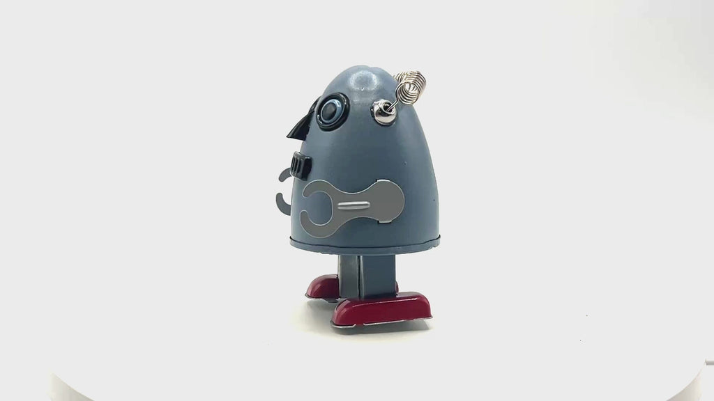 Blue Egg man robot - Collectable Tin Toy