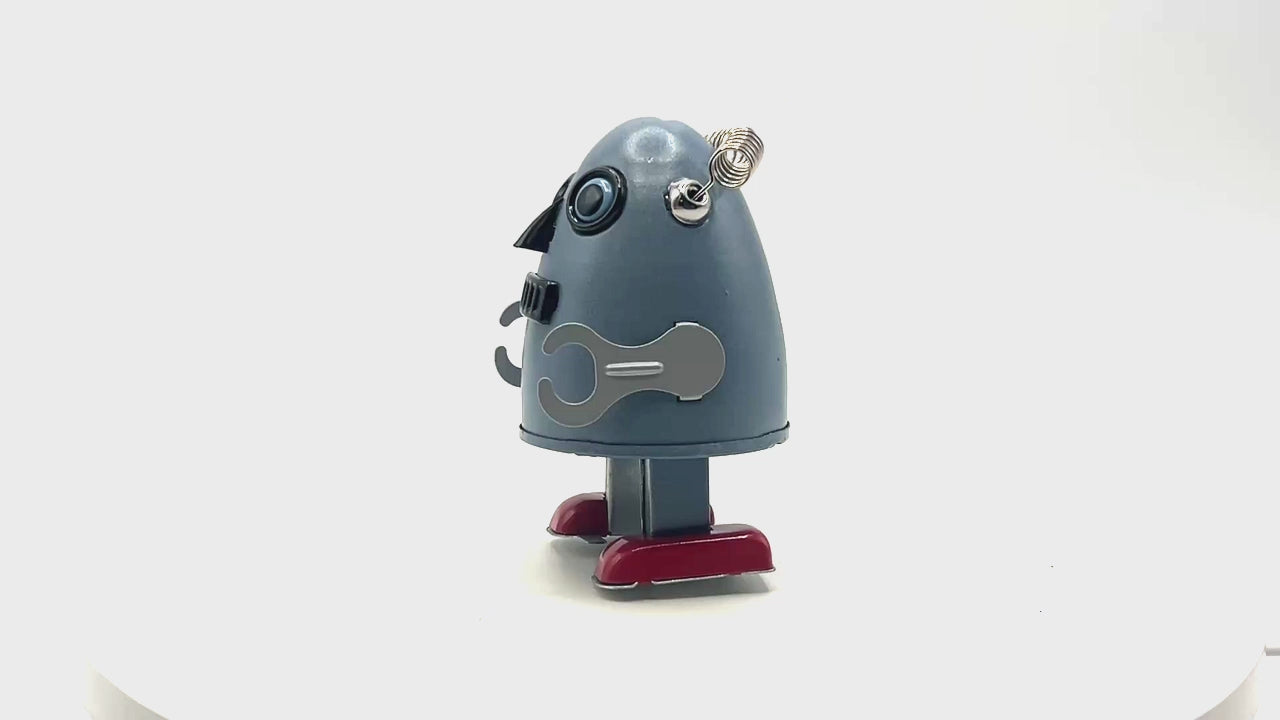 Blue Egg man robot - Collectable Tin Toy