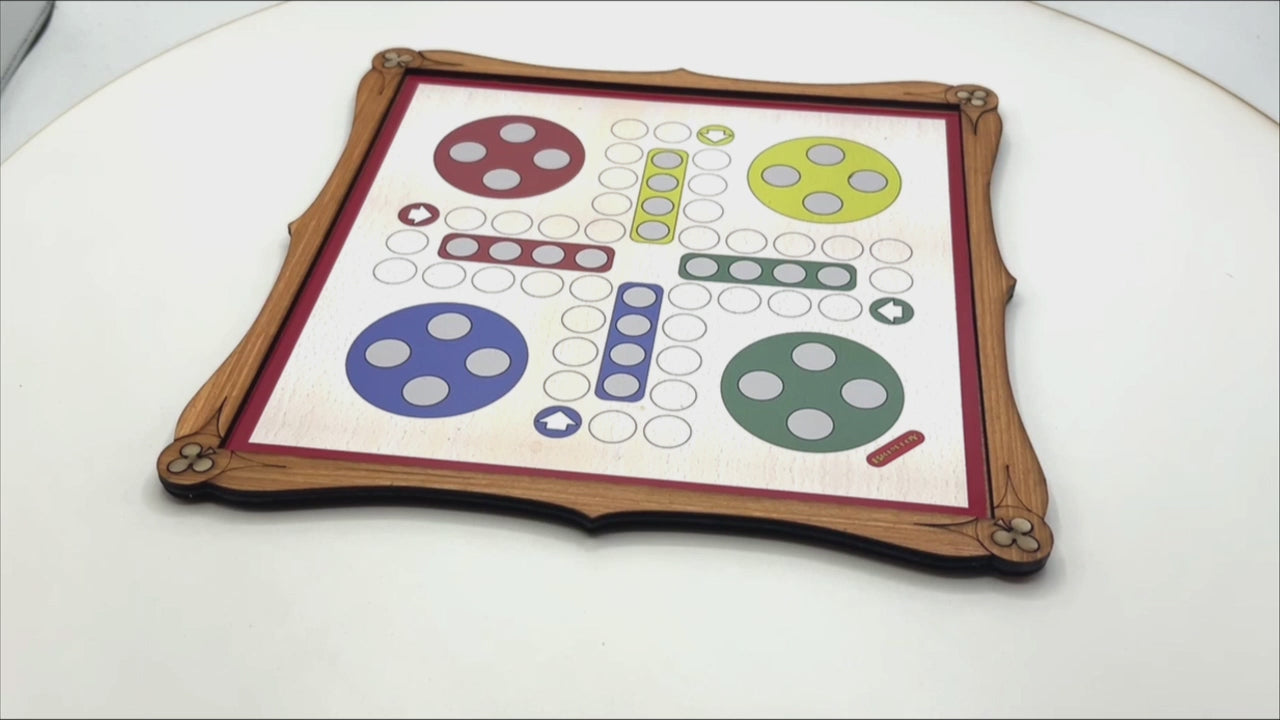 Ludo wooden board game