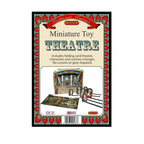 Packaging of a miniature toy theatre set with illustrations