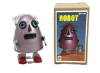 Purple Egg man robot - Collectable Tin Toy