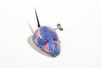 Purple mouse tin toy with wind up key