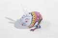 Rabbit tin toy with wind up key
