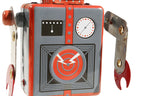 Radicon Vintage-style tin toy robot with red and grey colours 