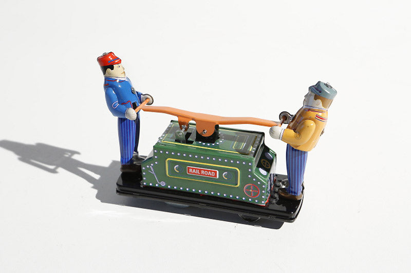 Schylling Rail Road Hand Car tin toy