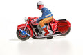 Red motorcycle tin toy
