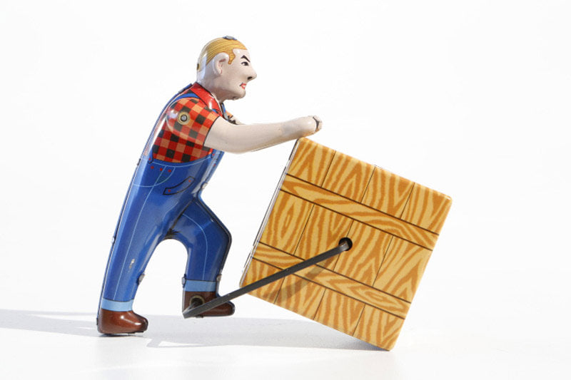 Removal man and box tin toy