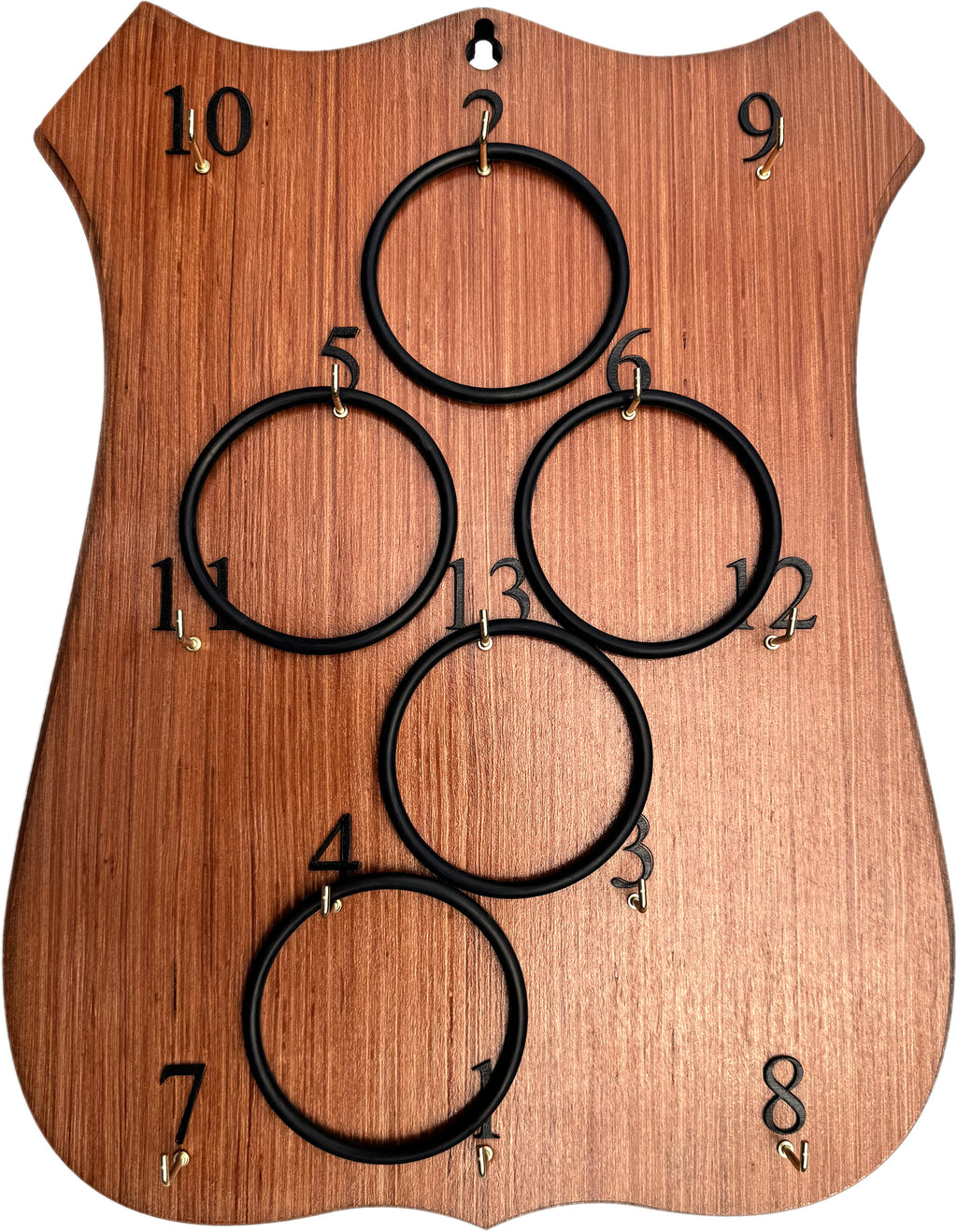 Ring Toss Board Game, with hooks and rings