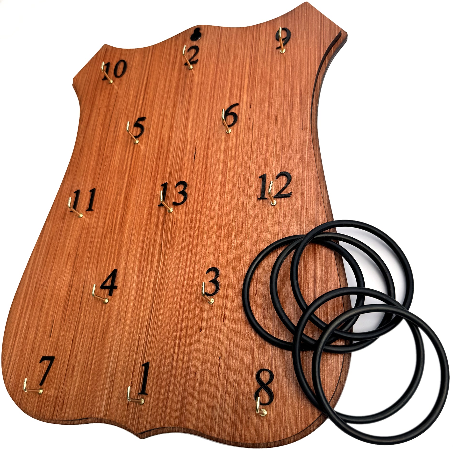 Ring Toss Board Game, with hooks and rings