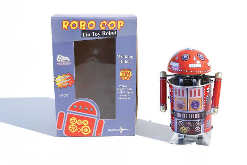 Robo Cop tin toy robot with packaging 
