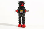Black Roby Vintage-style robot tin toy  