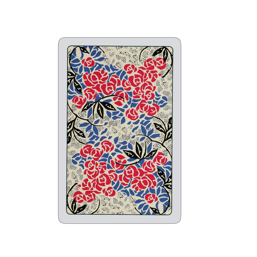 Cream Roses playing cards with decorative design