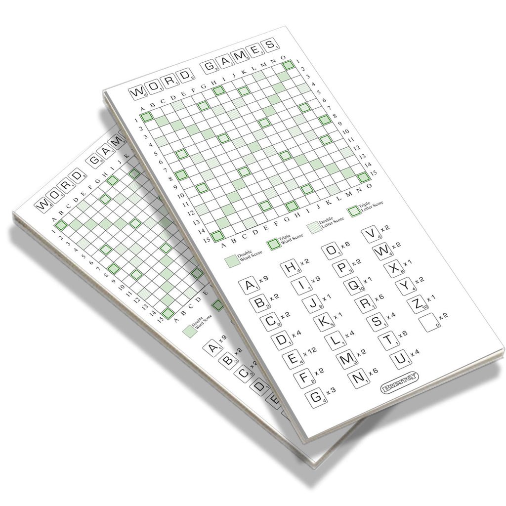 Scrabble compatible Word Game score pads - Available in 2 or 4 pack.