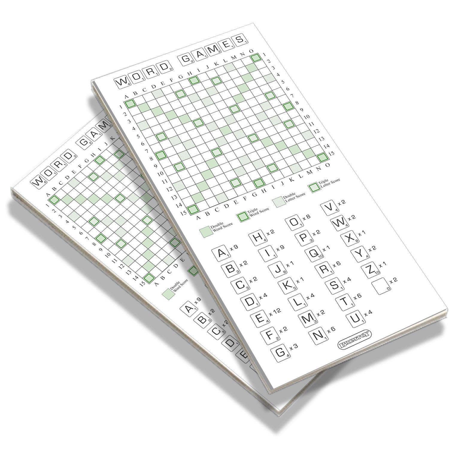 Scrabble compatible Word Game score pads - Available in 2 or 4 pack.