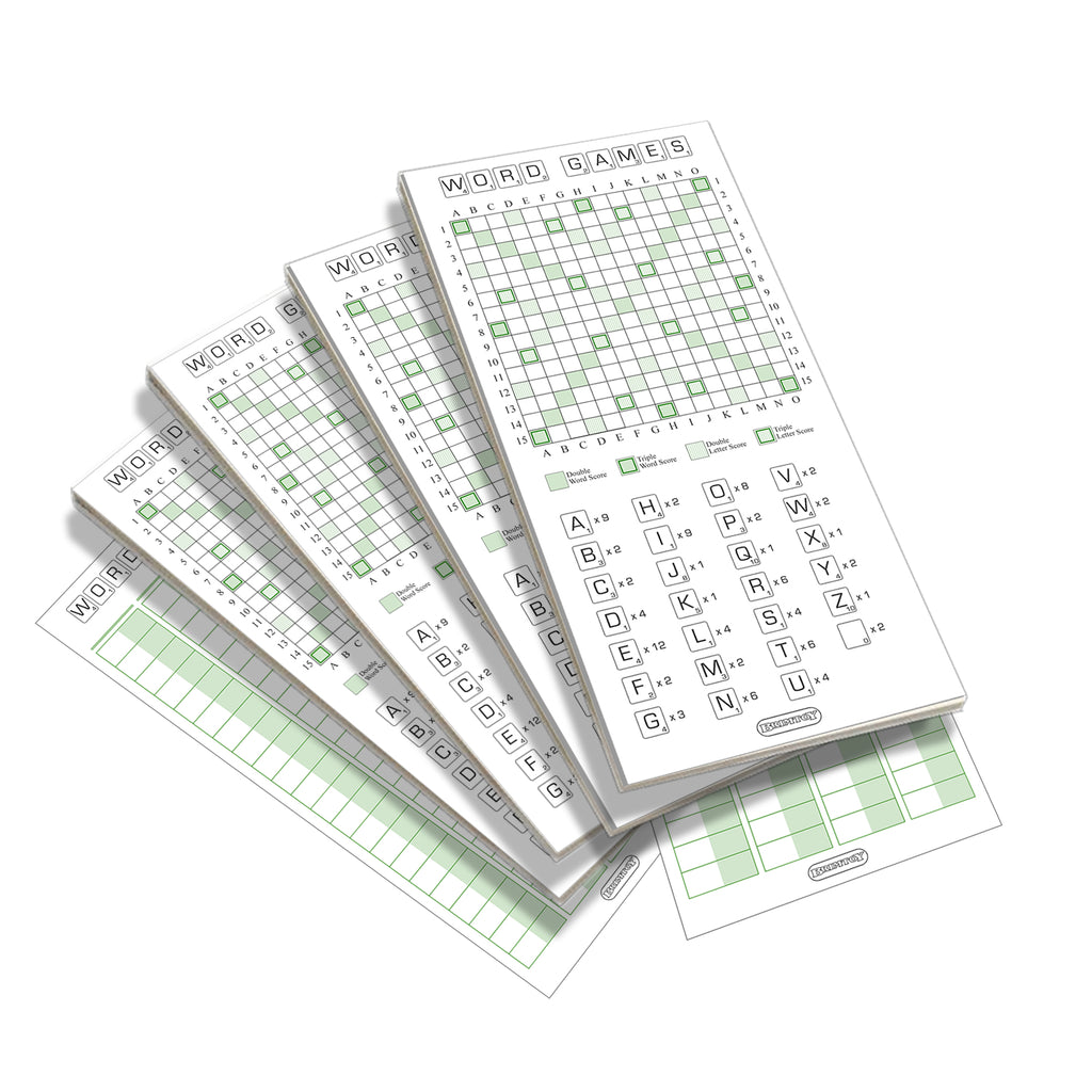 Scrabble compatible Word Game score pads - Available in 2 or 4 pack.