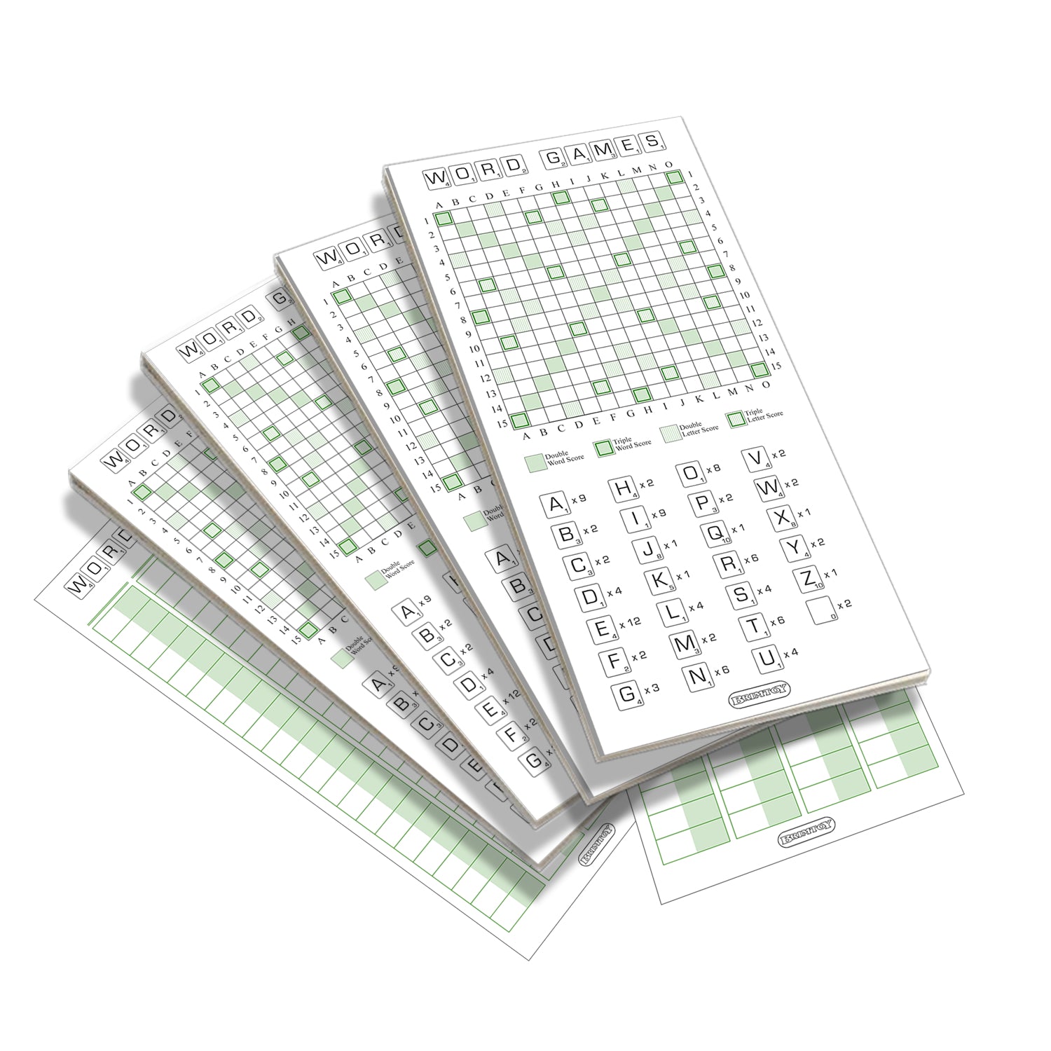 Scrabble compatible Word Game score pads - Available in 2 or 4 pack.