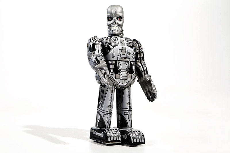 Skeleton Metallic robot tin toy 